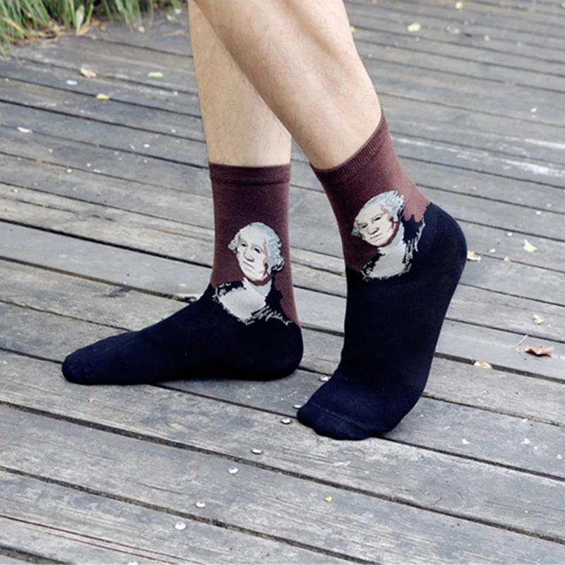 Для мужчин и женщин 3D Ретро Ван Гог Картина маслом художественные Носки