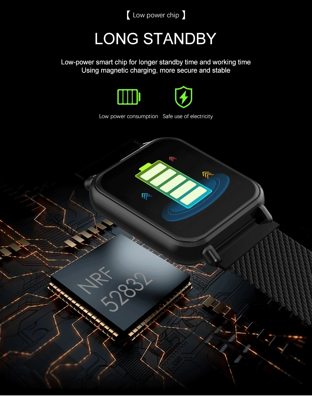 Новые Y6 pro 1," HD цветные водонепроницаемые Смарт-часы, измеритель пульса, кровяного давления, тест кислорода для Android IOS, женские модные часы PK P68