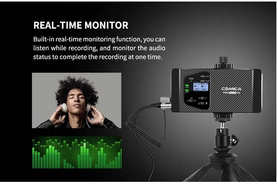 

COMICA CVM-WS60 Wireless Microphone COMBO 1-Trigger-2 Flexible Mini Microfone Mic System for Smartphone Camera Recording Studio