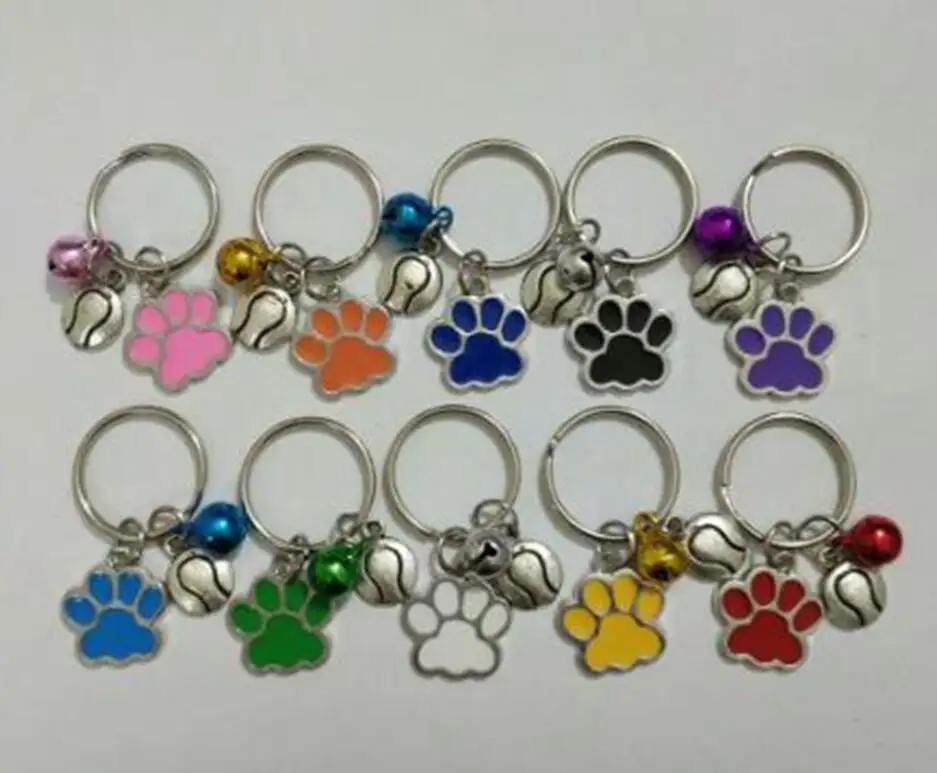 Новинка яркий глазурь кошка собака медведь лапа и Flyball Микс колокольчик подвеска