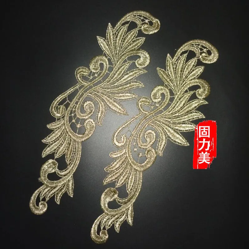 10PC 12 colors gold purple blue pink gray brown red green embroidered lace appliques sewing on patches flowers | Дом и сад
