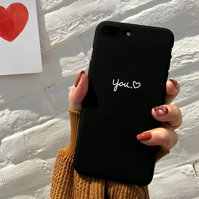 Для iphone 5 5S se чехол для iphone 6 6s 7 8 Plus чехол Fundas чехол для iphone X XS Max XR жесткий чехол сердце любовь черный розовый чехол