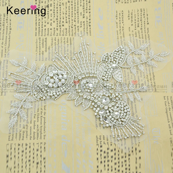 Новое поступление свадебные хрустальные стразы аппликация WRA 473|applique fleece|appliqued