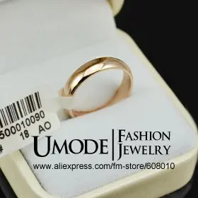 Брендовые обручальные кольца UMODE полноразмерные из цинкового сплава цвета