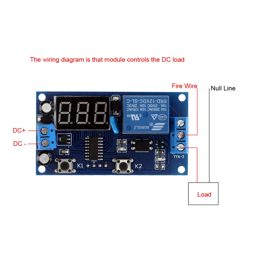 DC 12V LED Digital Display Time Home Automation Delay Relay Trigger Circuit Timer Switch Board Timing Control Module | Инструменты