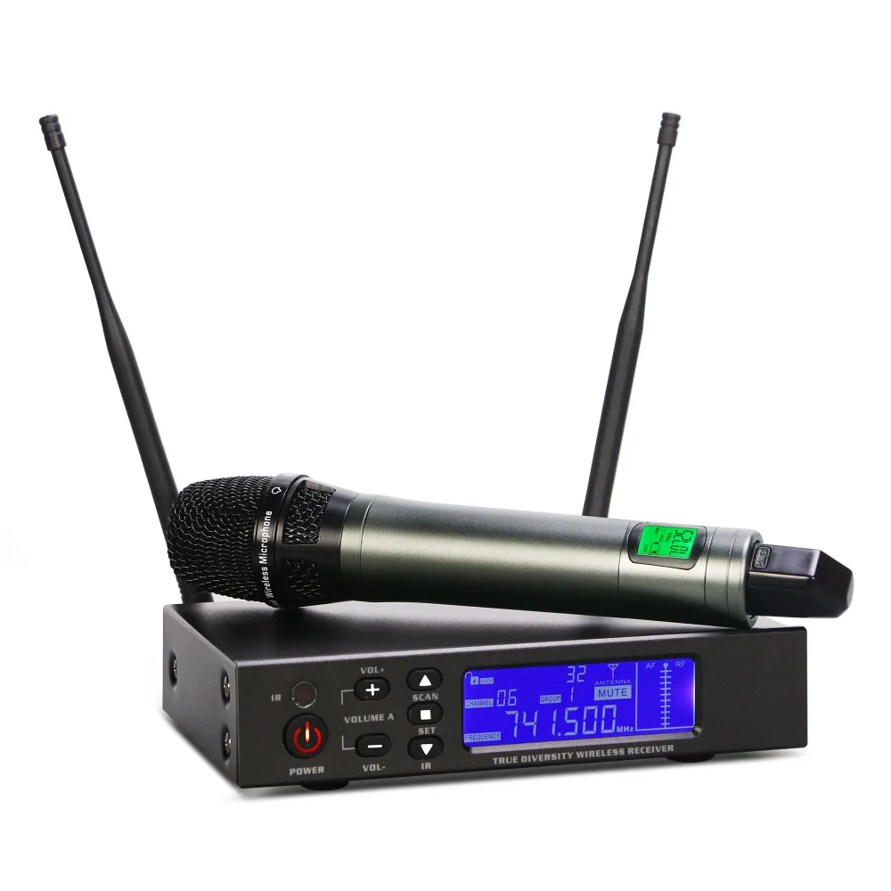UHF беспроводной микрофон одноканальный приемник ЖК-дисплей для идеального звука