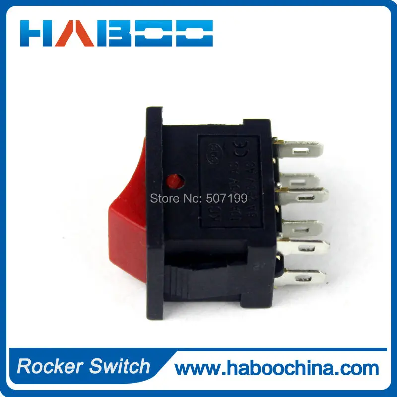 100 шт./лот 6 контактов 2 положения вкл. KCD1 Электрический кулисный переключатель