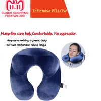 u shape neck travel pillow folding neck air cushion inflatable travel pregnancy body pillow portable office sleeping rest pillow