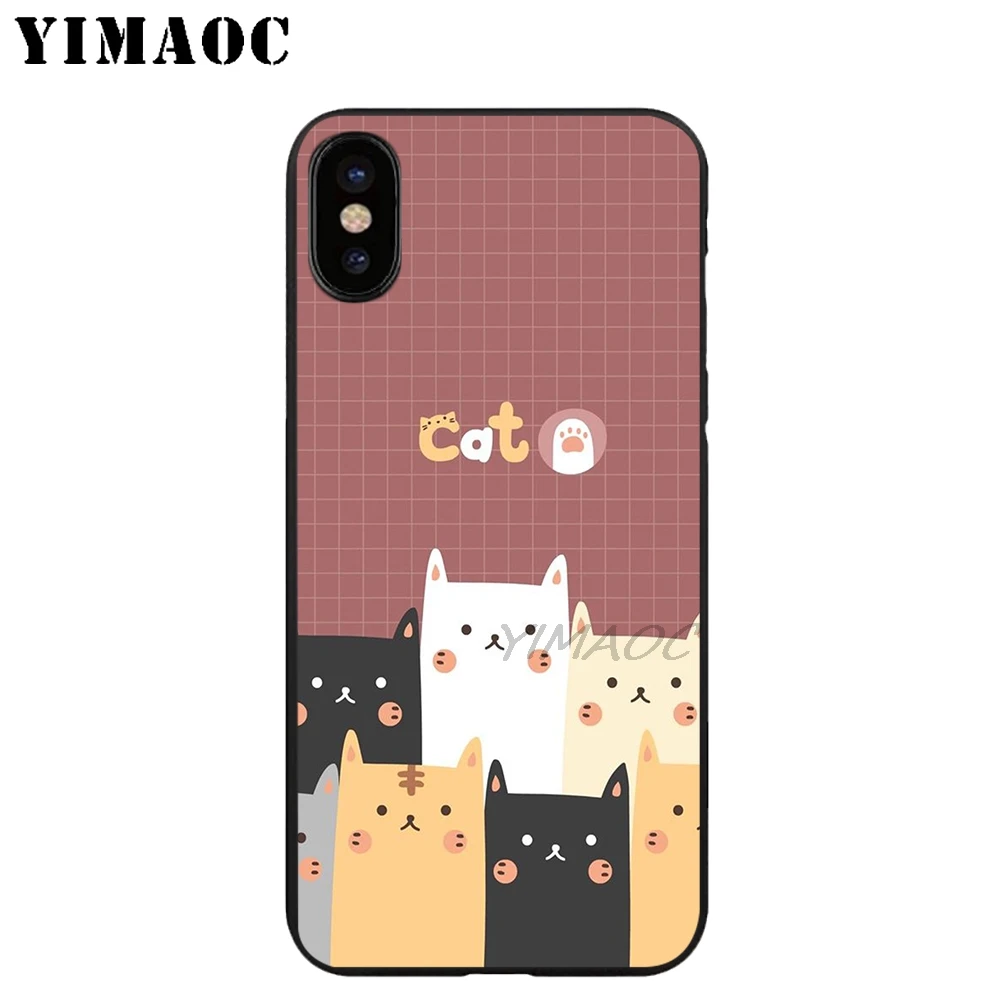 YIMAOC Corgi Dog Puppy Soft TPU Black Silicone Case for iPhone X or 10 8 7 6 6S Plus 5 5S SE Xr Xs Max |