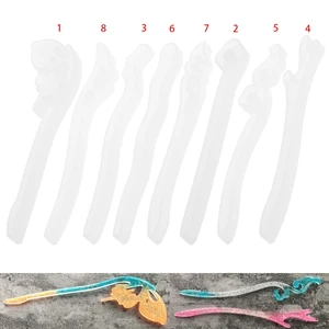 Заколка для волос сделай сам, силиконовая форма для изготовления палочек для волос, ювелирных изделий, подвесок, эпоксидной смолы