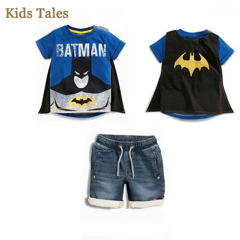 Spider man Boys Clothes Set Summer Children Clothing Kids Costumes Sets Batman Outfits Suit T-shirt+Shorts Boy Sport Suits PR040 | Детская
