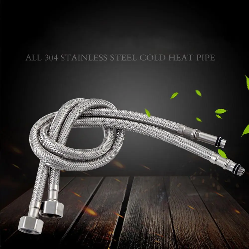 2 шт. гибкий шланг для раковины из нержавеющей стали холодной жары кухни ванной