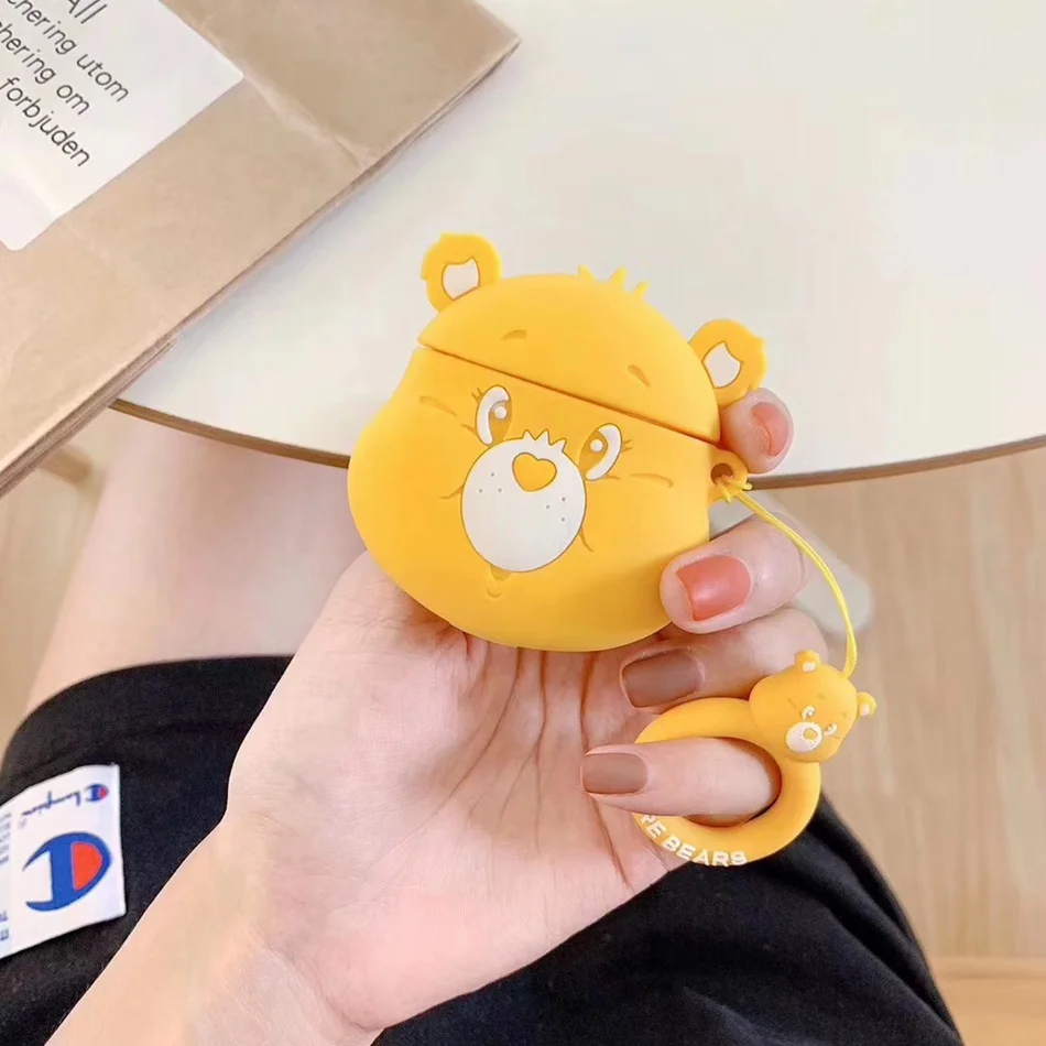 296 E Чехол для AirPods с изображением мультяшного медведя, собаки, чехол s для Apple Airpods 2, чехол, Милые силиконовые аксессуары для наушников, чехлы для наушников, чехлы для Air pods - Цвет: 296 E
