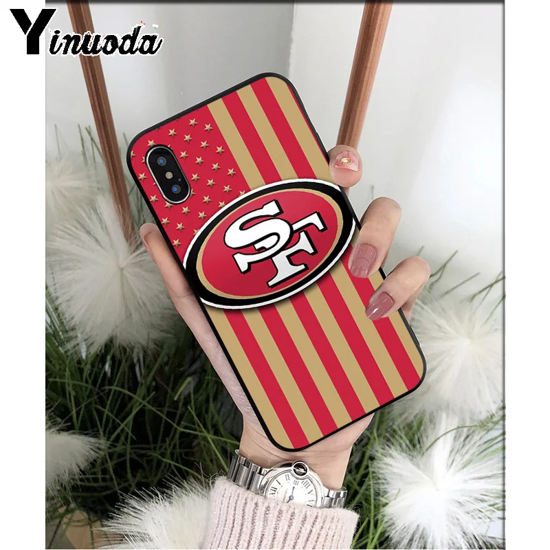 A14 Yinuoda San Francisco 49ers ТПУ мягкий черный чехол для телефона чехол для iPhone 8 7 6 6S Plus 5 5S SE XR X XS MAX чехол - Цвет: A14
