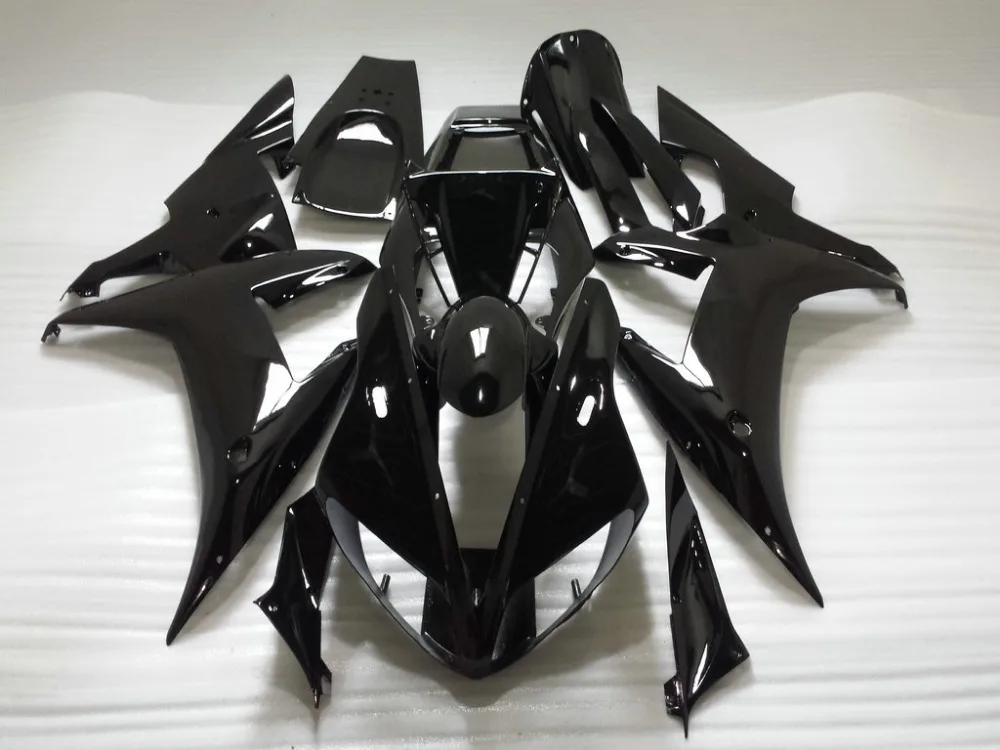 Комплект обтекателей для мотоцикла YAMAHA YZFR1 02 03 YZF R1 2002 2003 yzfr1 YZF1000 глянцевый черный