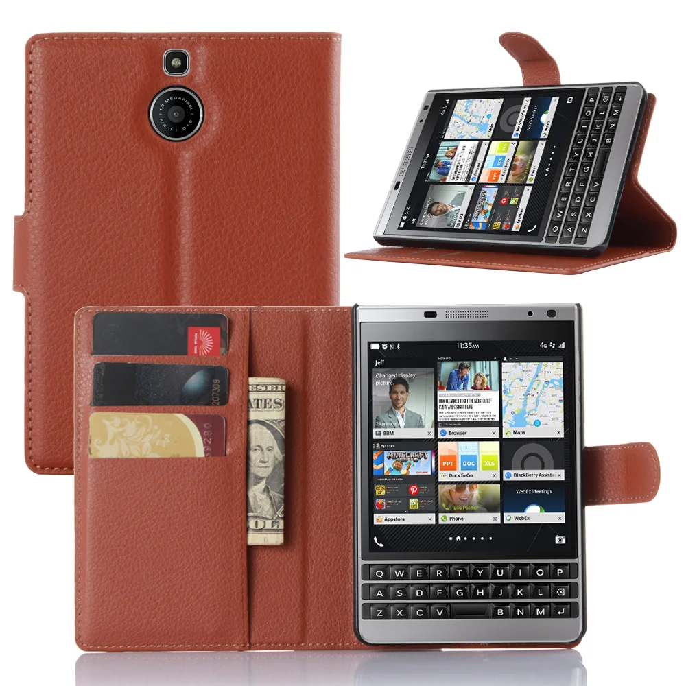 Limelan для BlackBerry Passport Silver Edition Роскошный чехол-бумажник с личи чехол телефона из