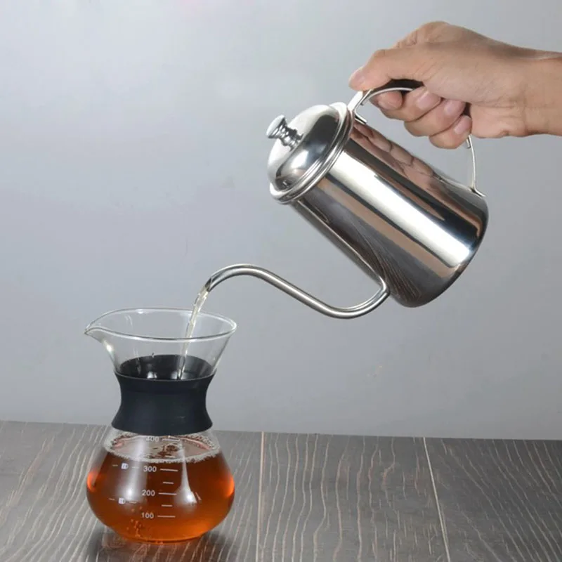 650ml Stainless Steel Trickle Coffee Kettle Pot Thicken Teapot High Quality Maker Bottle Kitchen Accessorie | Дом и сад