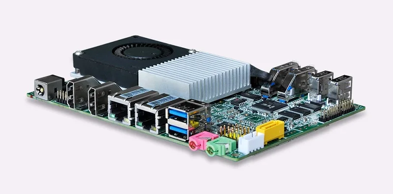 QOTOM мини материнская плата Q4200YG2-P Core i5-4200Y процессор 3," мини-Промышленная материнская плата X86