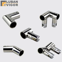 stainless steel pipe fittingsconnectorrod hanging foldersglass fixing clampshape 90135angletshower rod accessories
