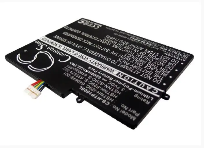 Аккумулятор Cameron Sino 6000mAh для HP TouchPad 10 635574 001 002 649649 649650 HSTNH F29C S планшетный