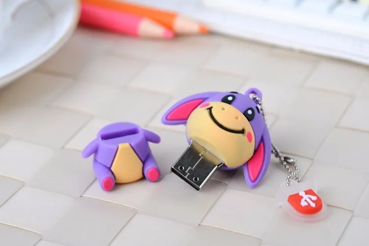 JASTER милый Медвежонок Винни флеш-накопитель Tigger Donkey usb флеш-накопитель животные флешки 4 ГБ 8 ГБ 16 ГБ 32 ГБ 64 Гб мультяшная карта памяти