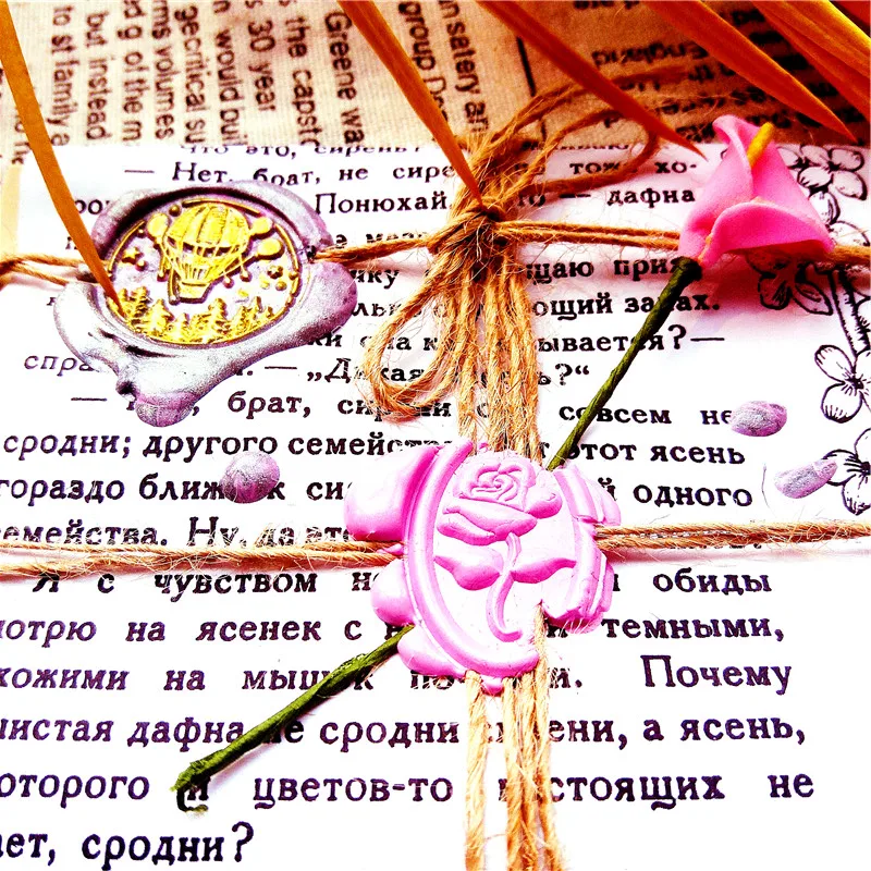 Новый продукт тиснением 3D лепесток цветка розы Набор восковых печатей свадебные
