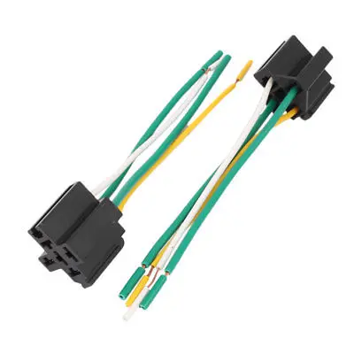 DC 12V/24V 40A Cross Type 4-Pin Car Relay Socket Harness Connector 5pcs | Обустройство дома