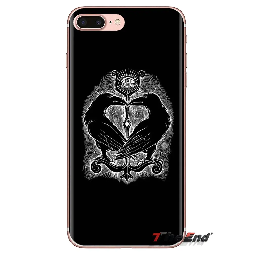 For Samsung Galaxy A3 A5 A7 A9 A8 Star A6 Plus 2018 2015 2016 2017 Viking odin norse Huginn and Muninn TPU Transparent Skin Case |