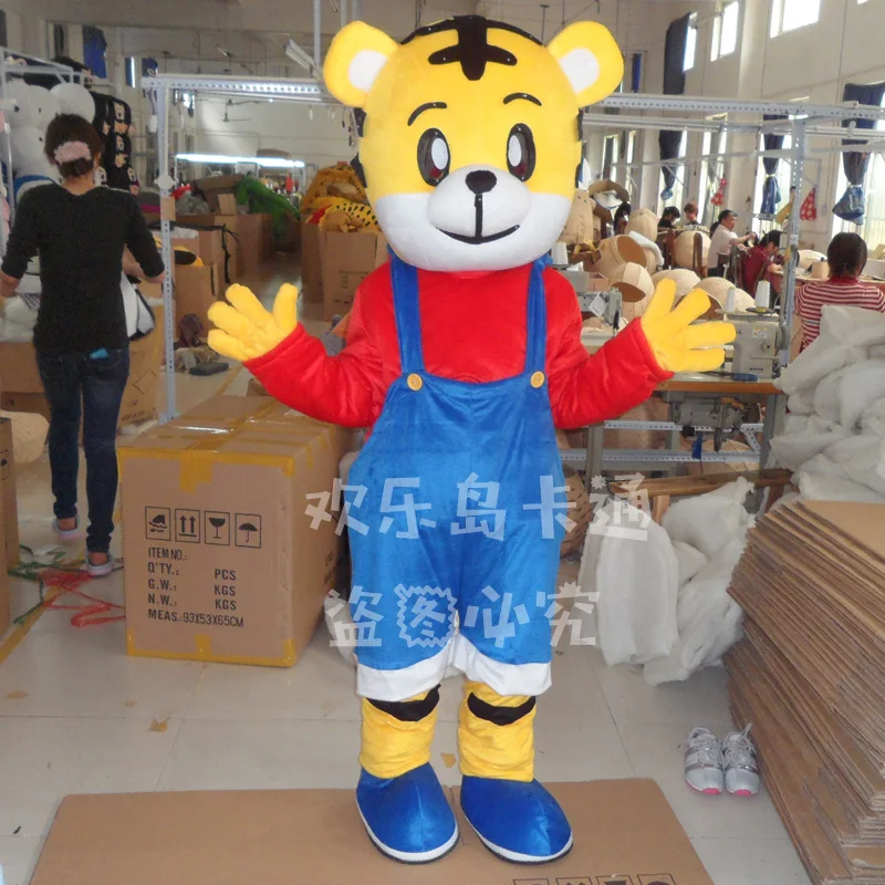 

Tiger Adult Mascot Costume Cartoon Apparel advertisement costumes Halloween Birthday party