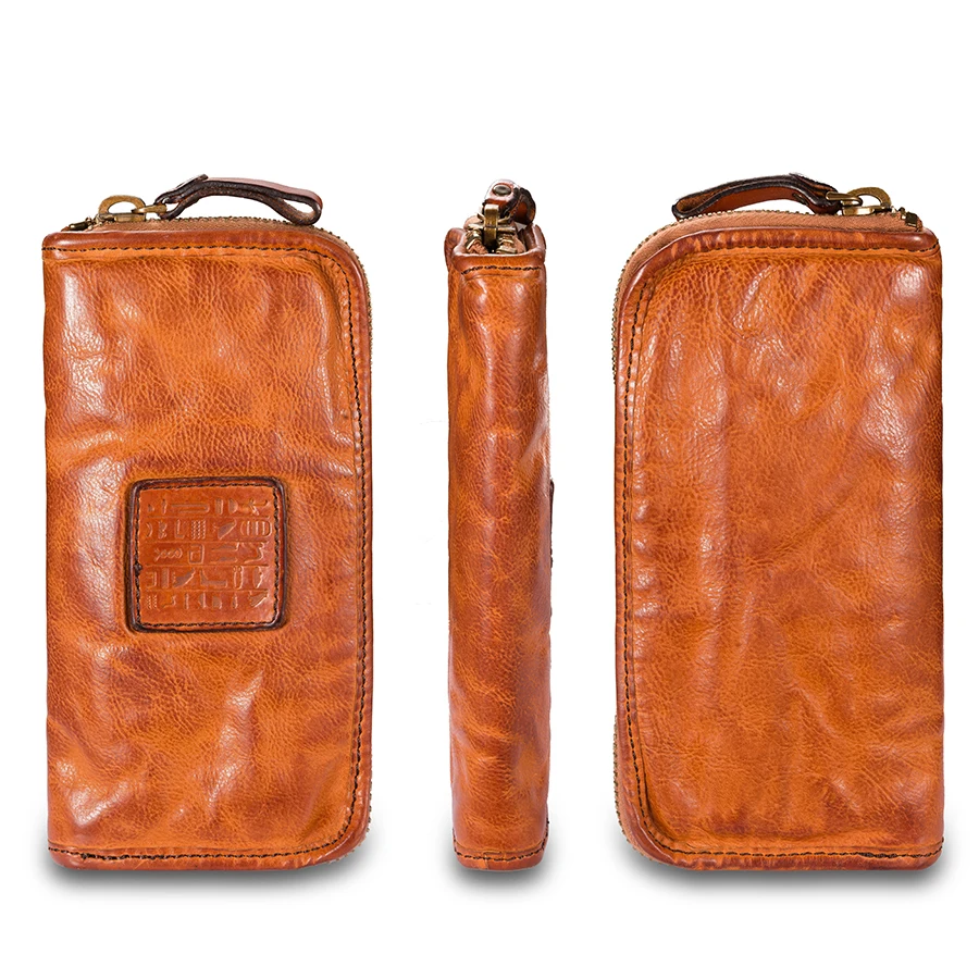 Gunuine Leather Vintage Wallet Women Coin Organizer magic Clutch wallet Zipper Credit Card Purses | Багаж и сумки