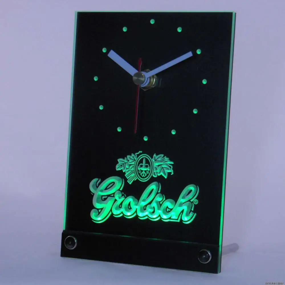 Фото Tnc0002 Grolsch пиво 3D LED настольные часы|3d led clock|3d clockclock 3d |