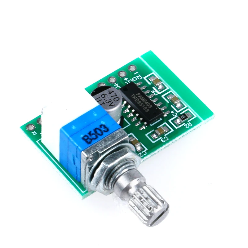 Super Mini PAM8403 DC 5V 2 канальный USB цифровой аудио усилитель плата модуль 2*3W регулятор