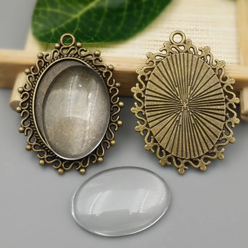 10 компл./лот двухцветная филигранная камео-кабошон 18*25 мм основа подвесный поддон