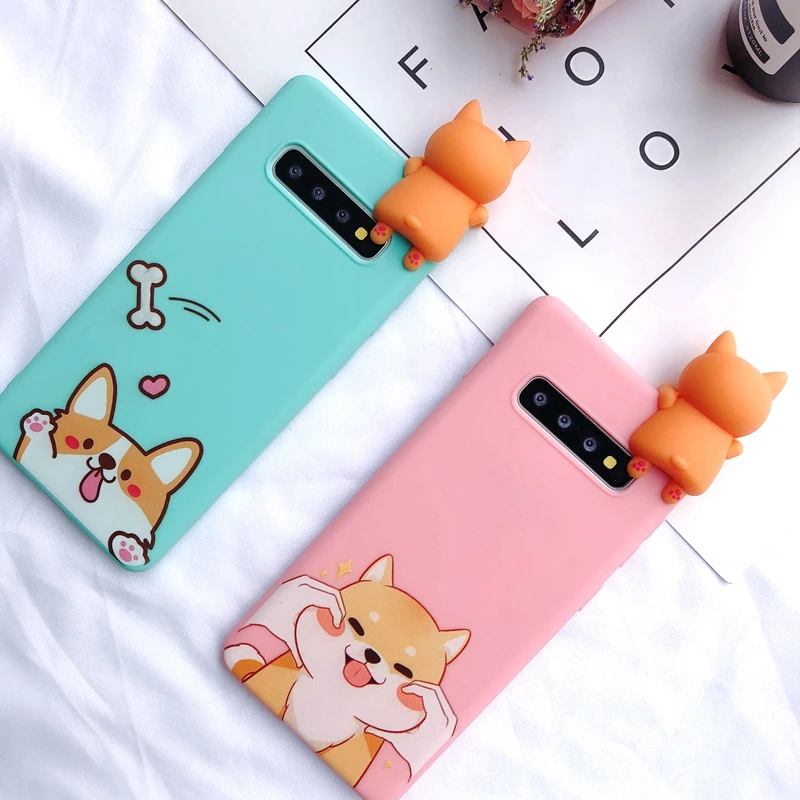 S8 S9 S10 Plus чехол для Etui Samsung Galaxy S10E 3D Kawaii силиконовый Coque S7 Edge чехол|Бамперы| |