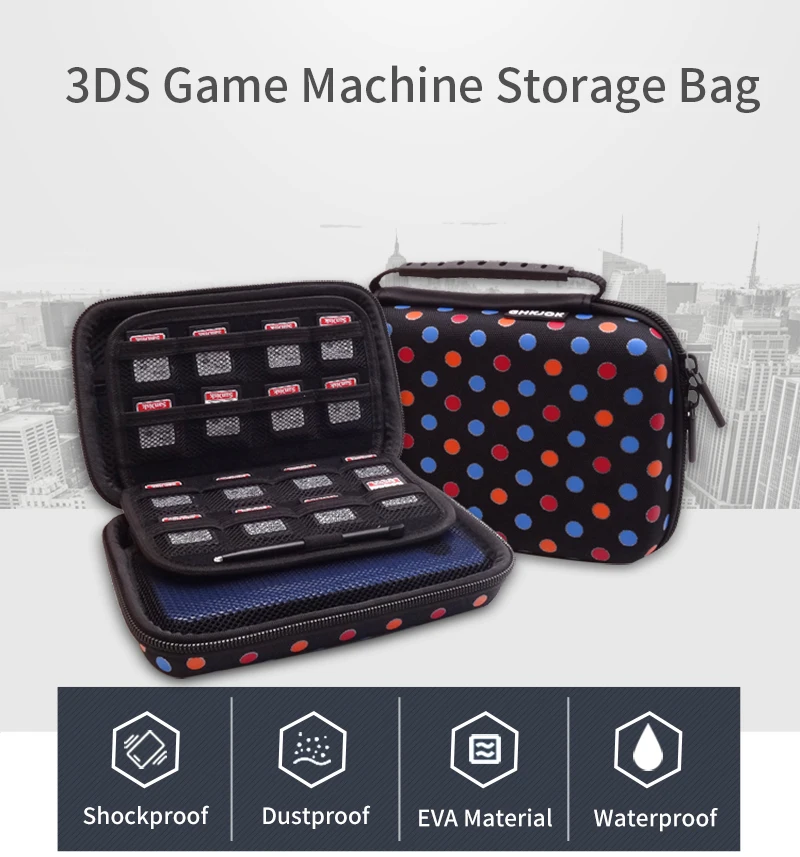 Дорожный Чехол для переноски, защитный жесткий чехол для nintendo New 3DS, аксессуары для игровой консоли, EVA HDD, органайзер, коробка, контейнеры