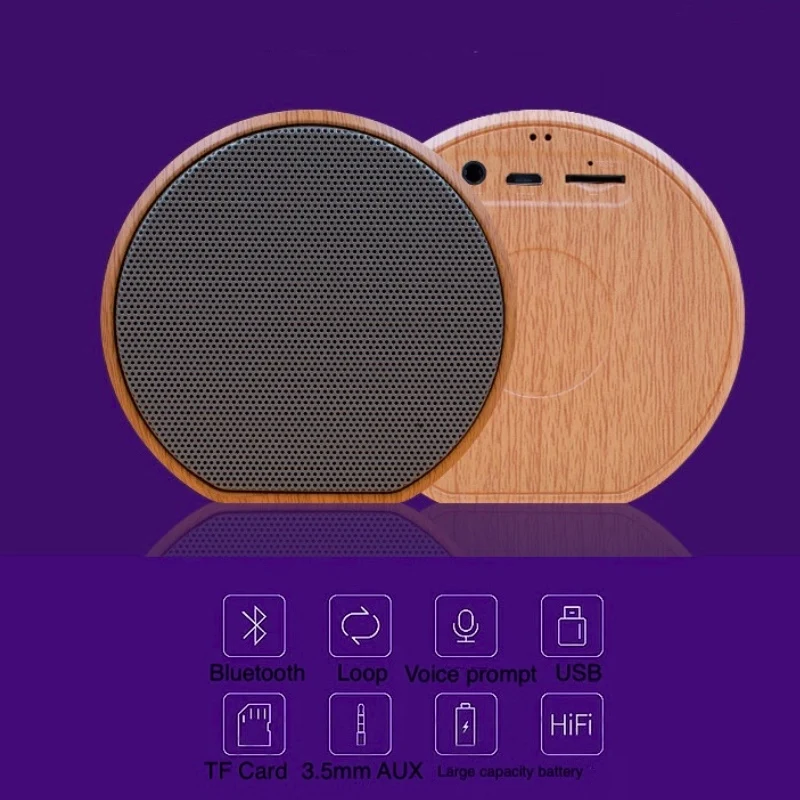 Портативная деревянная Bluetooth Колонка в стиле ретро уличный беспроводной мини
