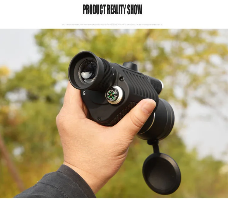 Профессиональный Монокуляр Zoom Vision 8x40 фокусирующий телескоп высокой мощности HD ночного видения монокль охотничий Spyglass с фонариком