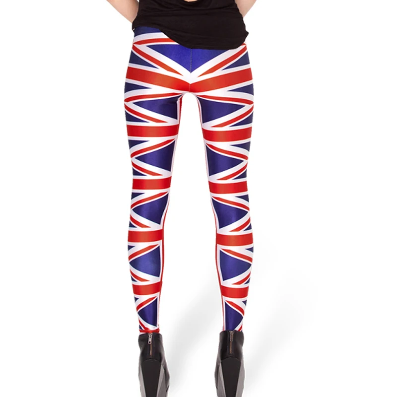Женские леггинсы для фитнеса с принтом Galaxy Union Jack GL88 | Женская одежда