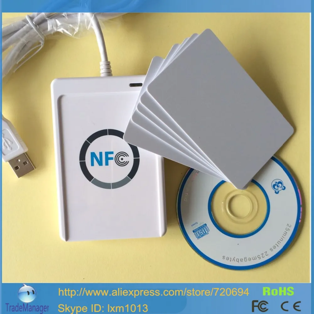 13.56 МГц ACR122U A9 Бесконтактных Смарт RFID Считыватель Писатель по UID карты Нуля 0