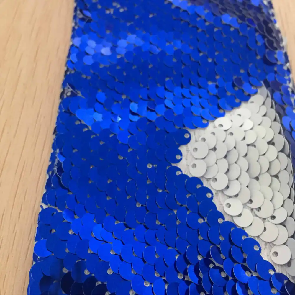 LT blue white "(75 мм) Реверсивный блесток ленты ткань блестящие для DIY ручной работы платье банты dhl - Цвет: LT blue white