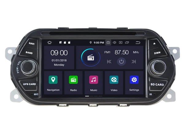 Четырехъядерный Android 9 0 автомобильный dvd плеер для Fiat Tipo EGEA (2015 2017) Автомобильный