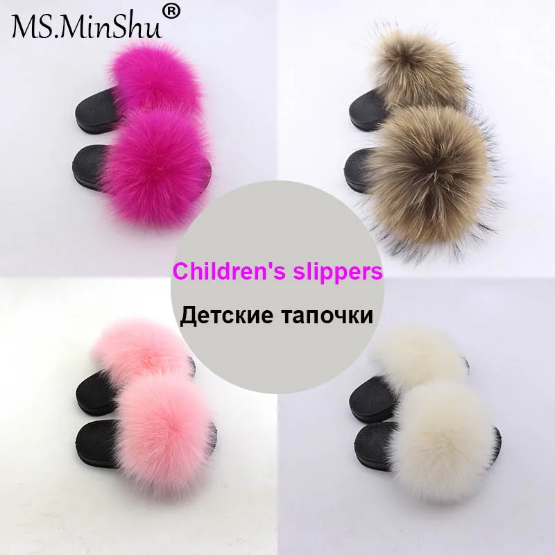 MS.MinShu Children's Slipper Fox Fur Home Slippers for Kid Luxury Fox Fur Shoes Fluffy Soft Fur Slipper Furry Flat sandals
MS.MinShu Children's Slipper Fox Fur Home Slippers for Kid Luxury Fox Fur Shoes Fluffy Soft Fur Slipper Furry Flat sandals