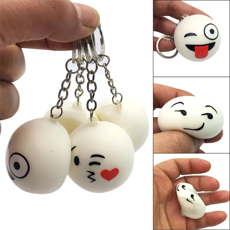 Squishy emoji хлеб душистый замедлить рост squeeze снятие стресса игрушка Ключ Пряжка