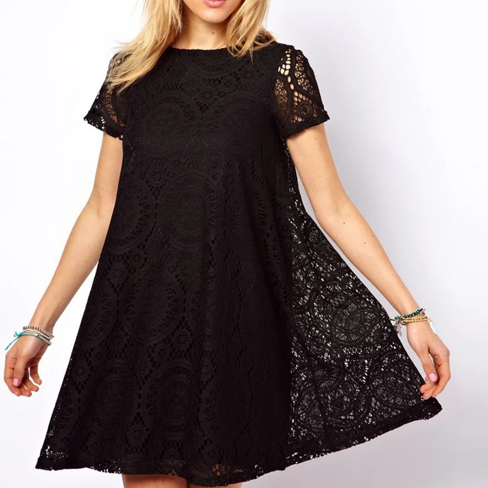 Оптовая DS-99 Европейский Vestidos Femininos Платье Лето Женщины Кружевном мода Линия Плюс