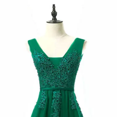 Горячая Распродажа, Коктейльные Вечерние платья, короткое, Vestido de Festa, Мини сексуальное платье с аппликацией, v-образным вырезом, бисером и жемчугом - Цвет: dark green