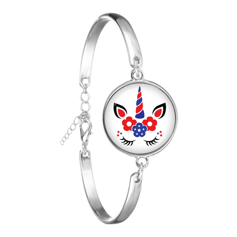 Браслет с единорогом 4 июля патриотические браслеты новые детские ювелирные