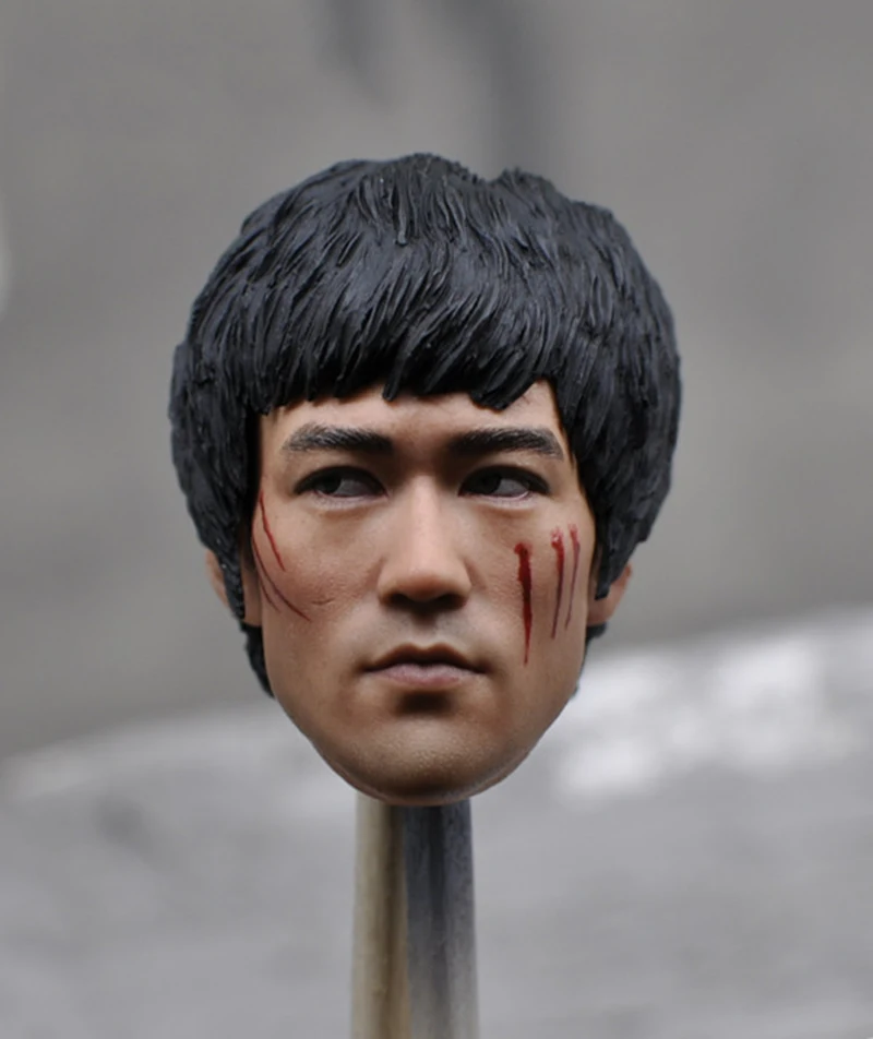 1/6 весы Брюс Ли Глава Sculpt Азиатский Кунг Фу Star Head для 12 дюйм(ов) ов) мужской средства ухода за кожей рисунок коллекции