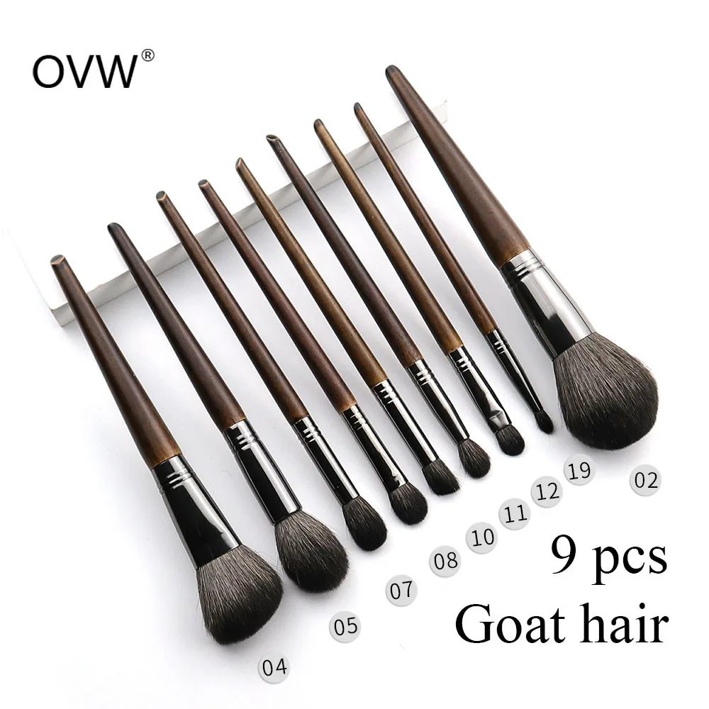 9pcs 2457910111219 OVW Pro кисти для макияжа Набор теней для век Пудра карандаш для глаз с ресницами, губами Макияж Кисти Косметический Красота ящик для инструментов, лидер продаж - Handle Color: 9pcs 2457910111219