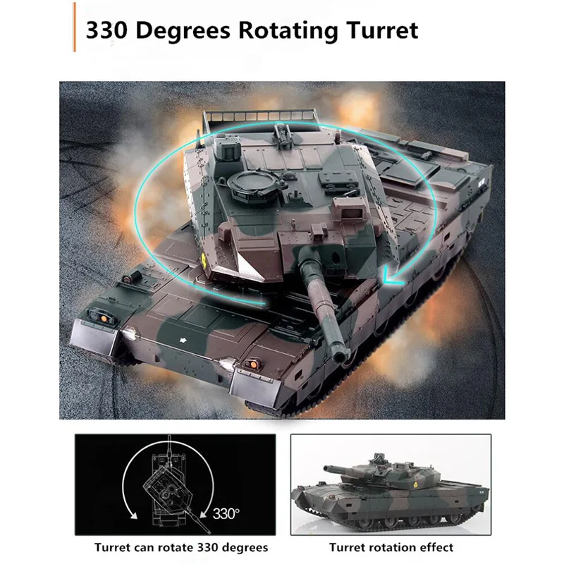 40 см большой масштаб rc Танк на 330 градусов вращающийся армейский пульт дистанционного управления битва модель моделирование Военный танк RC игрушка