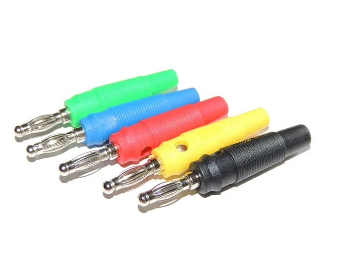 

100 pcs 5 Color Nickel Plated Banana Plug FOR Probes BINDING POST